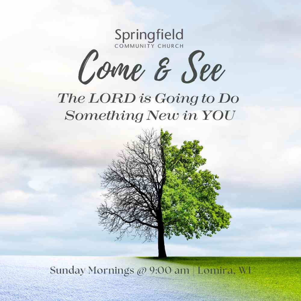 The Lord is going to do something new in you, come and see!